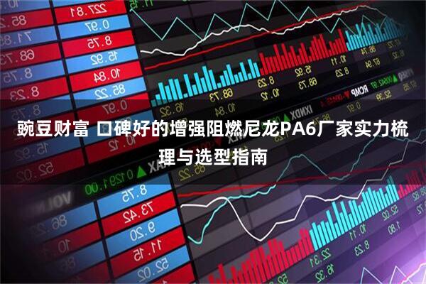 豌豆财富 口碑好的增强阻燃尼龙PA6厂家实力梳理与选型指南