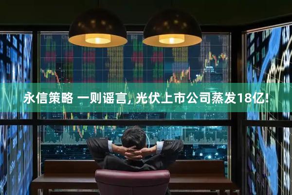 永信策略 一则谣言, 光伏上市公司蒸发18亿!